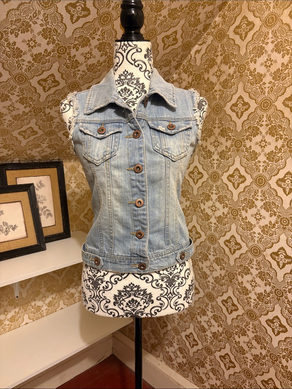 Vintage Highway Jeans Light Wash Denim Vest